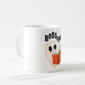 Funny Bookworm Ghost Halloween Costume Boooooks Kaffeetasse (Vorderseite Links)