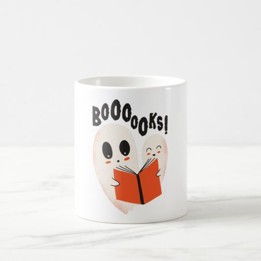Funny Bookworm Ghost Halloween Costume Boooooks Kaffeetasse (Mittel)