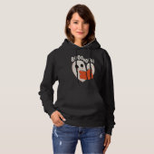 Funny Bookworm Ghost Halloween Hoodie (Vorne ganz)