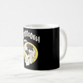 Funny Bookworm Ghost Halloween Kaffeetasse (VorderseiteRechts)