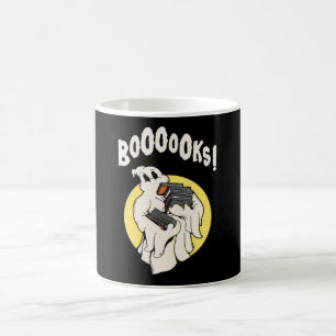 Funny Bookworm Ghost Halloween Kaffeetasse