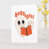Funny Bookworm Ghost Halloween Karte (Gelbe Blume)