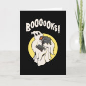 Funny Bookworm Ghost Halloween Karte (Vorderseite)