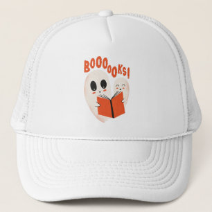 Funny Bookworm Ghost Halloween Truckerkappe
