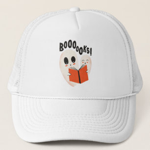 Funny Bookworm Ghost Halloween Truckerkappe