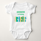 Funny Bookworm im Training Baby Strampler (Vorderseite)