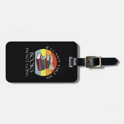 Funny Bookworm Reading Take My Books Nerd Gepäckanhänger (Vorderseite horizontal)