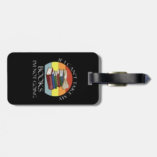 Funny Bookworm Reading Take My Books Nerd Gepäckanhänger (Rückseite horizontal)