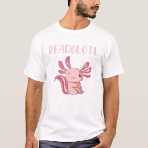 Funny Bookworm Readolotl Salamander Buch Lesen a T-Shirt