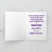 FUNNY BOOMER BELATED BIRTHDAY CARD FEIERTAGSKARTE (Innenseite)