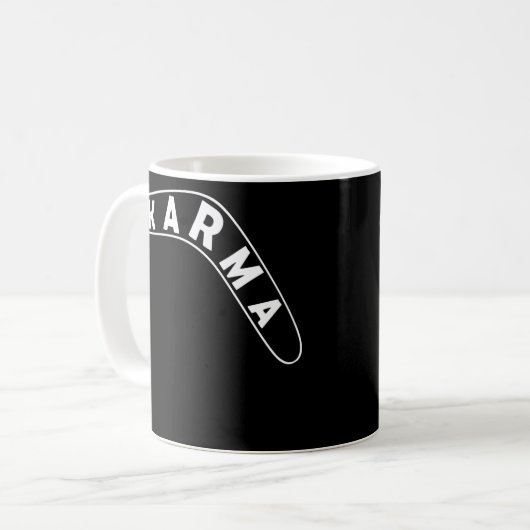 Funny Boomerang Joke Karma  Kaffeetasse (Vorderseite Links)