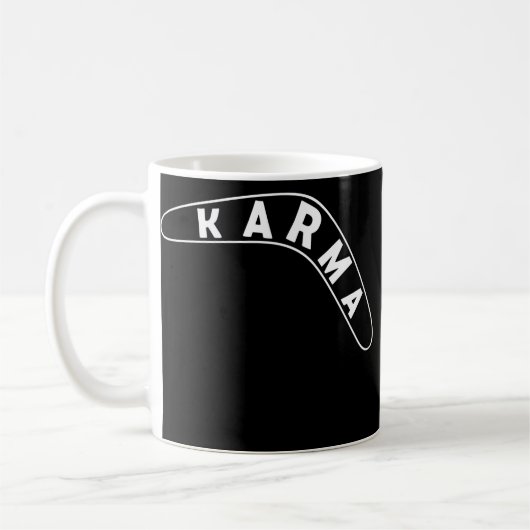Funny Boomerang Joke Karma Kaffeetasse (Links)