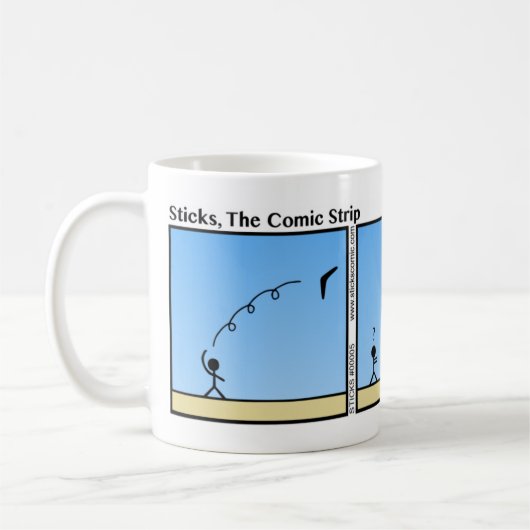 Funny Boomerang Stickman Tasse - 005 (Links)