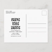 Funny Boost, Food, Bad Dance bewegt sich Save the Ankündigungspostkarte (Rückseite)