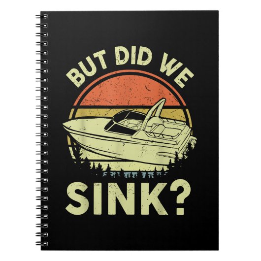 Funny Boot, aber haben wir Männer Sink Männer Moto Notizblock (Vorderseite)