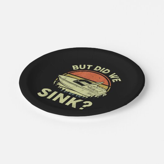 Funny Boot, aber haben wir Männer Sink Männer Moto Pappteller (Schrägansicht)