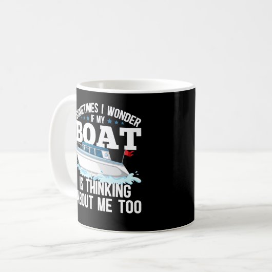 Funny Boot Captain Sailing Spaß Kaffeetasse (Vorderseite Links)