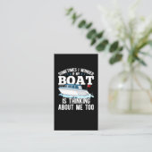 Funny Boot Captain Sailing Spaß Visitenkarte (Stehend Vorderseite)