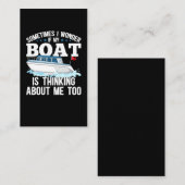 Funny Boot Captain Sailing Spaß Visitenkarte (Vorne/Hinten)