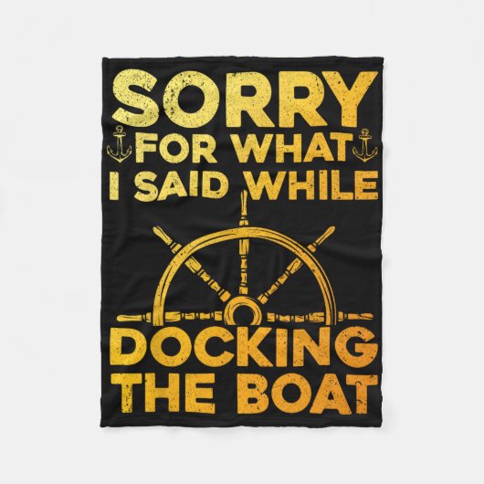 Funny Boot für Männer Frauen Docking Boat Capta Fleecedecke (Vorderseite)