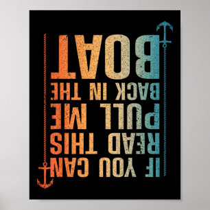 Funny Bootdesign für Damen und Herren Bootsführer Poster