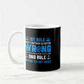 Funny Bootspende 1. Regel Der Kapitän ist immer Kaffeetasse (Links)