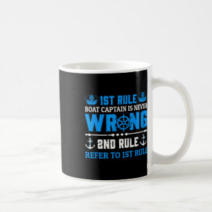 Funny Bootspende 1. Regel Der Kapitän ist immer Kaffeetasse