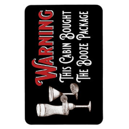 Funny Booze Cabin Door Cruise Ship Magnet