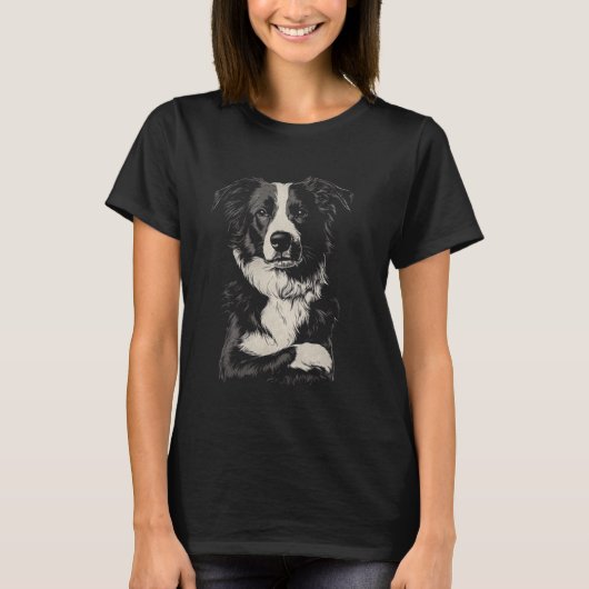 Funny Border Collie Dog T-Shirt (Vorderseite)
