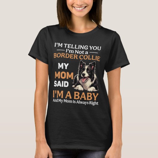 Funny Border Collie Dog T-Shirt (Vorderseite)