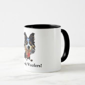Funny Border Collie Dog Tasse (VorderseiteRechts)