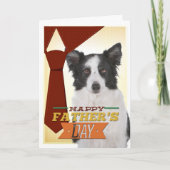 Funny Border Collie Father's Day Card Karte (Vorderseite)