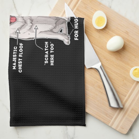 Funny Border Collie Geschirrtuch (Viertel Falte)