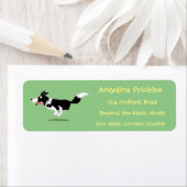 Funny Border Collie Hund läuft Cartoon (Insitu)