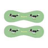 Funny Border Collie Hund läuft Cartoon Baseball (Paneele)
