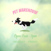 Funny Border Collie Hund läuft Cartoon Fensteraufkleber (Blatt 3)