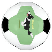 Funny Border Collie Hund läuft Cartoon Fußball (Gedreht)