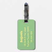 Funny Border Collie Hund läuft Cartoon Gepäckanhänger (Rückseite vertikal)