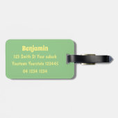 Funny Border Collie Hund läuft Cartoon Gepäckanhänger (Rückseite horizontal)