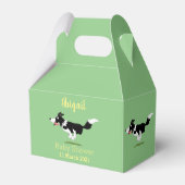 Funny Border Collie Hund läuft Cartoon Geschenkschachtel (Rückseite)