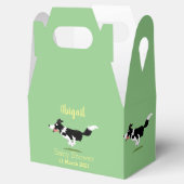 Funny Border Collie Hund läuft Cartoon Geschenkschachtel (Geöffnet)