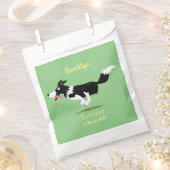 Funny Border Collie Hund läuft Cartoon Geschenktütchen (Ausgeschnitten)