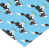 Funny Border Collie Hund läuft Cartoon Kurzer Tischläufer (Ecke)