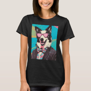 Funny Border Collie mit Sonnenbrille für Dog Lov T-Shirt