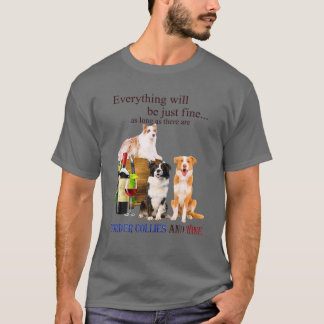 Funny Border Collie Retro Style Geschenk für Hund  T-Shirt