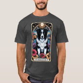 Funny Border Collie Tarot Card T-Shirt (Vorderseite)