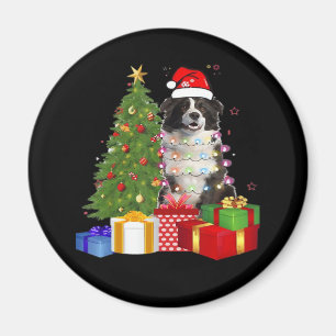 Funny Border Collie Weihnachtsbaum Frohe Weihnacht Magnet