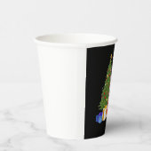 Funny Border Collie Weihnachtsbaum Frohe Weihnacht Pappbecher (Rechts)