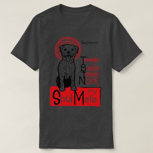 Funny Border Terrier Eigner Geschenk an der Grenze T-Shirt (Design vorne)