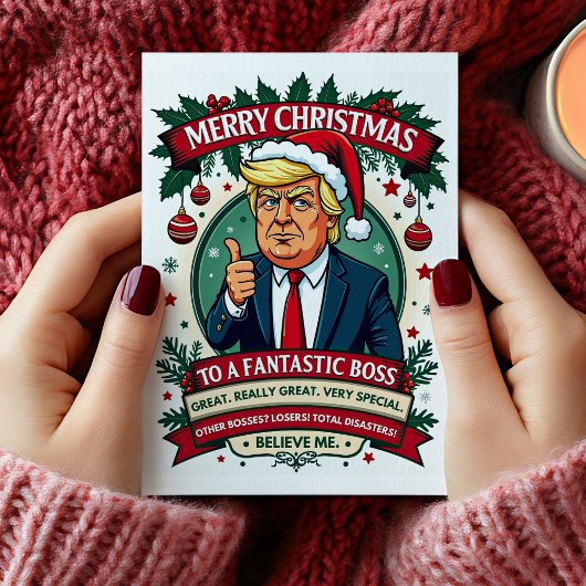 Funny Boss Christmas Card Feiertagskarte